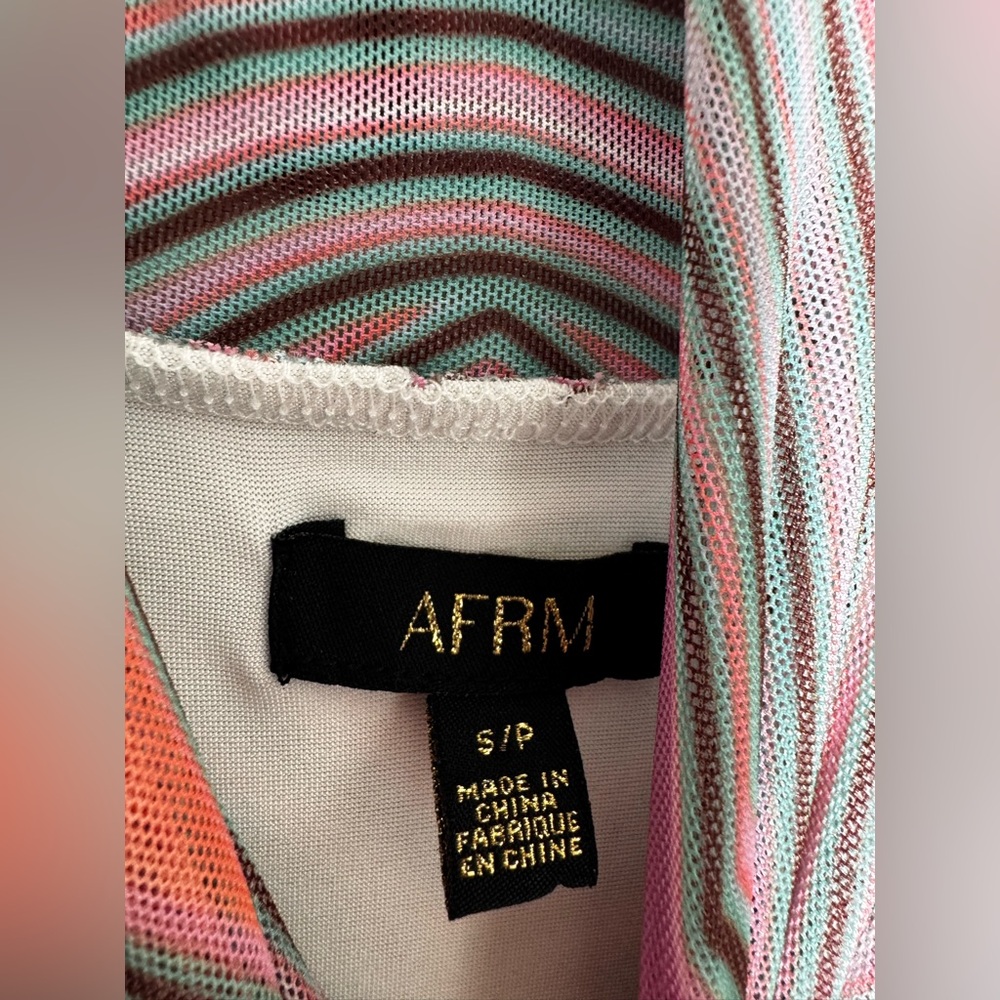 Afrm Multicolor Geometric Pattern Dress - image 3